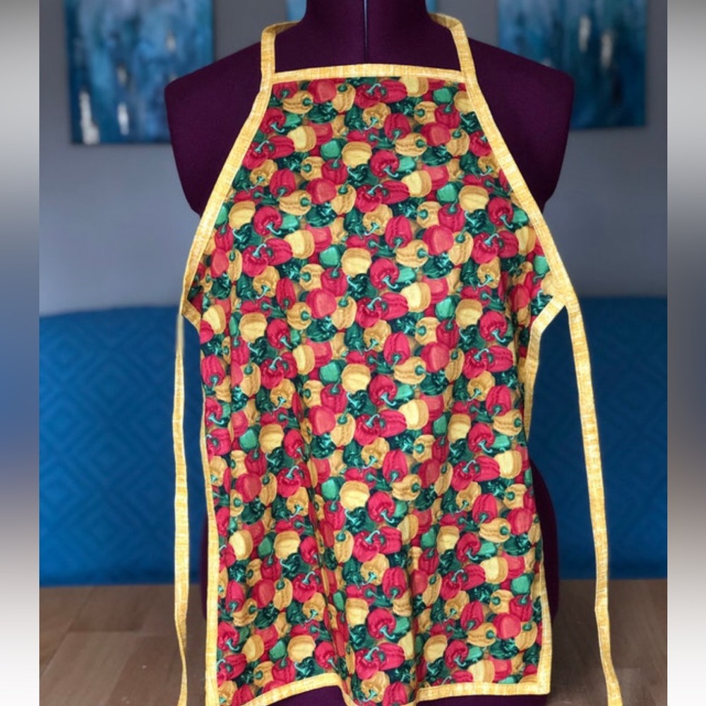 Handmade Kids Apron Chili Peppers
